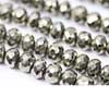 Natural Untreated Pyrite Faceted Israel Cut Roundel Beads Strand Length is 2 Inches and Sizes from 5mm Approx